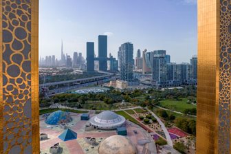 Výhled na město z Dubai Frame