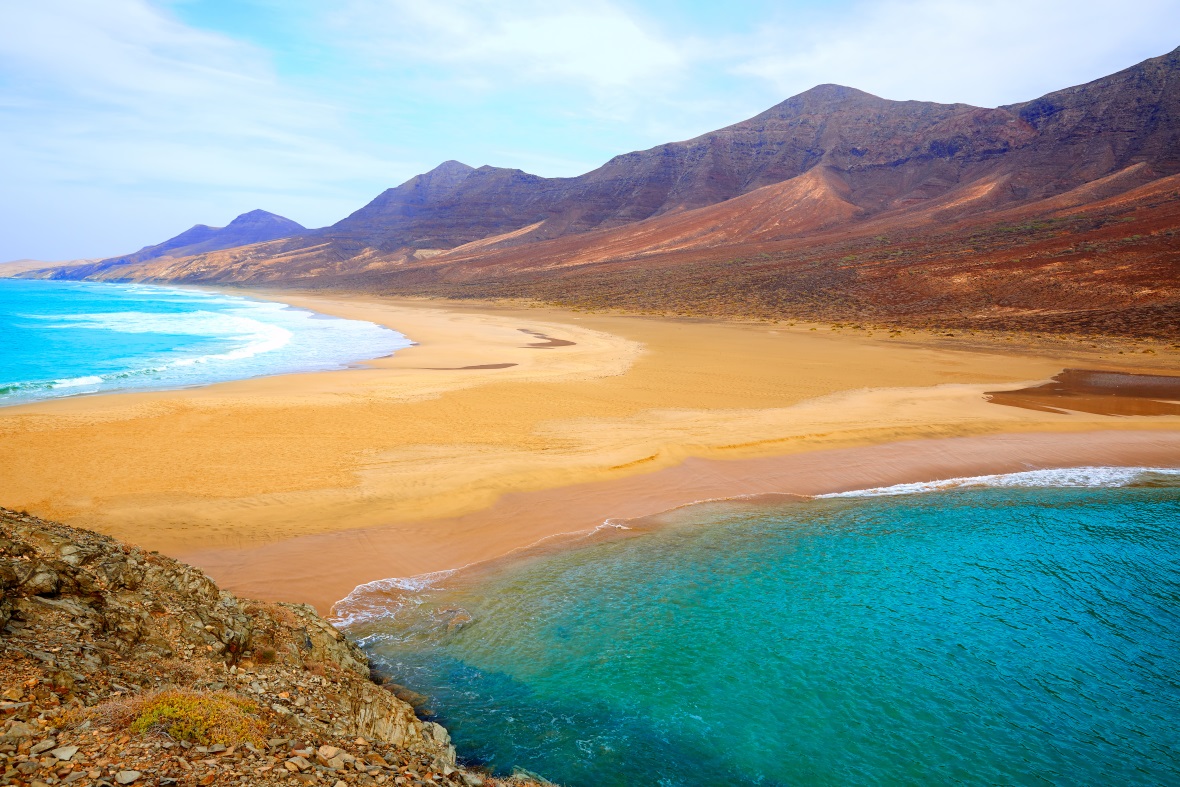Pláž Cofete na ostrově Fuerteventura. Pláž Cofete na ostrově Fuerteventura.