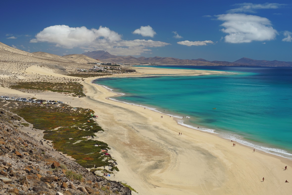 Pláž Sotavento na ostrově Fuerteventura. Pláž Sotavento na ostrově Fuerteventura.